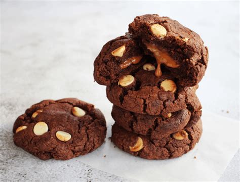 Chocolate Caramel Stuffed Cookies Recipe