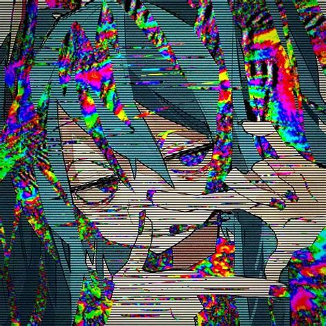 Glitchcore Anime Pfp Hatsune Miku In Glitchcore Anime