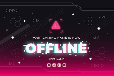 Premium Vector Abstract Offline Twitch Banner In Gammer Style