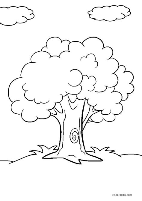 Apple tree color picture for sample. Free Printable Tree Coloring Pages For Kids