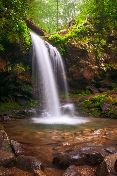 Grotto Falls Great Smoky Mountains Waterfall Landscape Photography