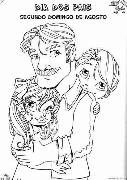 Coloring Pages Printable Father Fathers Colouring Preschool