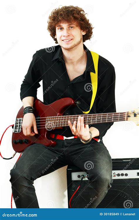 Young Man Playing Guitar Stock Image Image Of Guitar 30185849