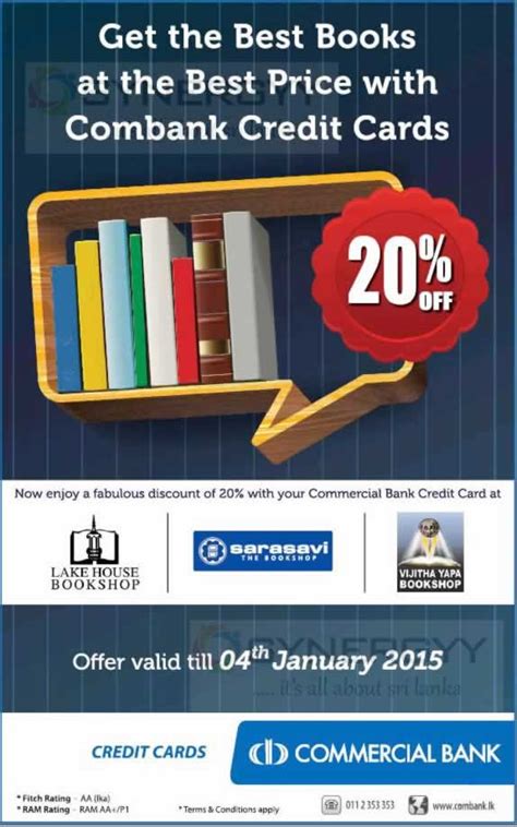 © © all rights reserved. Commercial Bank Credit Card Promotion for Bookshops - Discounts upto 20% - SynergyY