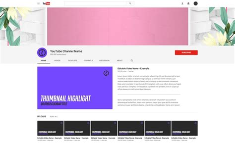 Premade White Youtube Banner Template Youtube Channel Art | Etsy Canada