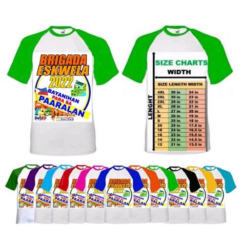 Brigada Eskwela 2022 Raglan T Shirt Sublimation Print Shopee Philippines