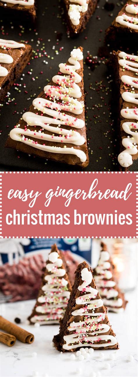 The kids are going to love making these as a christmas treat. Gingerbread Christmas Brownies | Plated Cravings