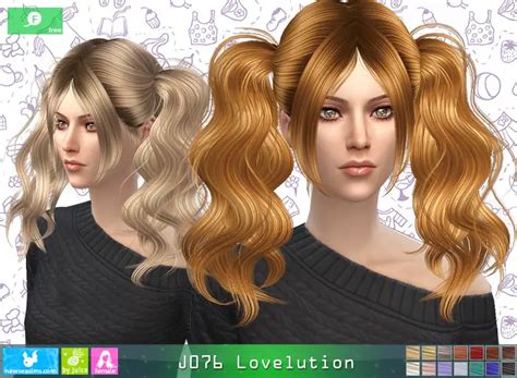 Newsea J076 Lovelution Hair Sims 4 Hairs