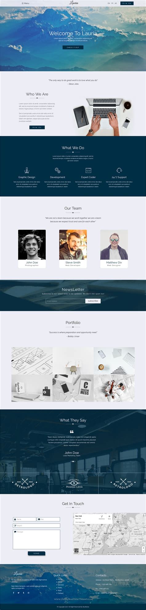 Professional design cv resume word. lauria is modern and creative design responsive #HTML5 #bootstrap template for onepage # ...