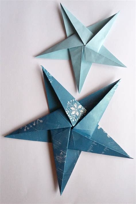 Easy christmas origami star making instructions on how to make a money origami star out of dollar bills. How To Make Folded Paper Christmas Decorations - Birch And ...