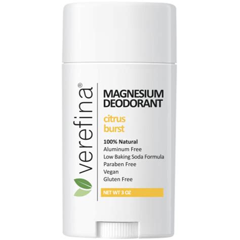 Magnesium Deodorant 3 Oz Citrus Burst Verefina