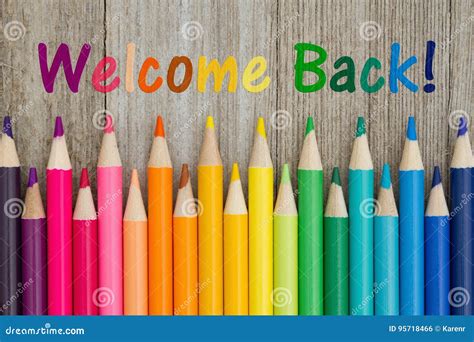 Welcome Back Message Stock Photo Image Of Text School 95718466