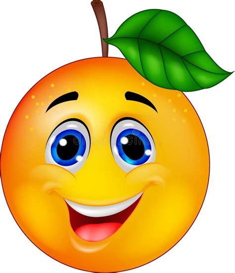 Orange Cartoon Character Stock Vector Illustration Of Face 28524310
