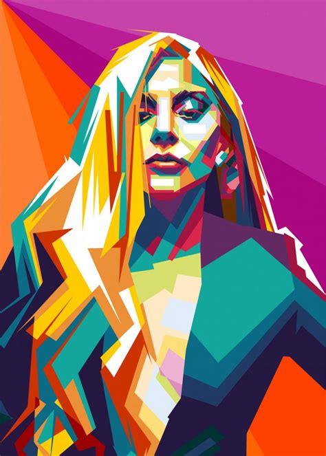 Ladygaga Poster By Fill Art Displate In 2021 Pop Art Painting