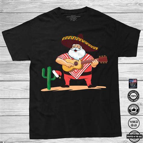 Mexican Santa Mustache Merry Christmas In Mexico Customized Handmade T