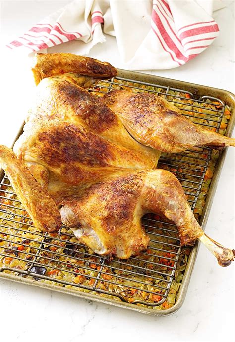 Spatchcock Turkey Recipe With Images Turkey Delicious Holiday Recipes Thanksgiving