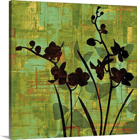Silhouette on Green Wall Art, Canvas Prints, Framed Prints, Wall Peels