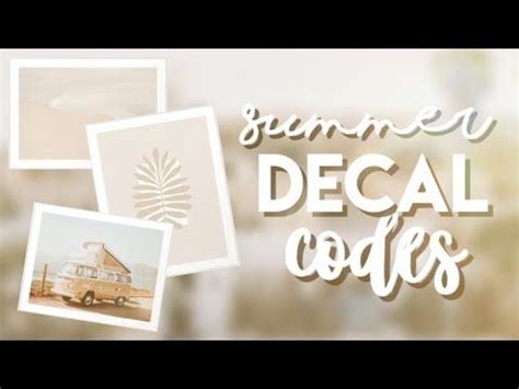 All of coupon codes are verified and tested today!.searching for bloxburg codes for money, clothes, pictures, hair, posters, songs. ROBLOX || Bloxburg: Aesthetic Summer Decal Codes (2019 ...