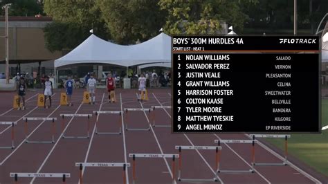 High School Boys 300m Hurdles Class 4a Finals 1 Uil State Track