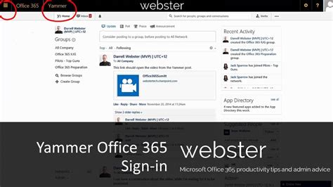 yammer office 365 sign in youtube