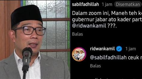 Ridwan Kamil Klarifikasi Soal Viral Guru Honorer Dipecat Usai Kritik Dirinya Netizen Malah
