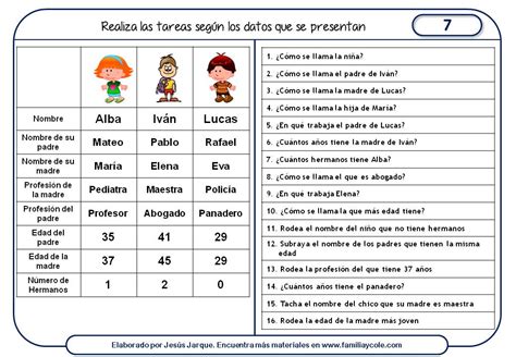 Instrucciones para descargar las fichas de memoria: ejercicios-para-comprender-instrucciones-escritas-07 ...