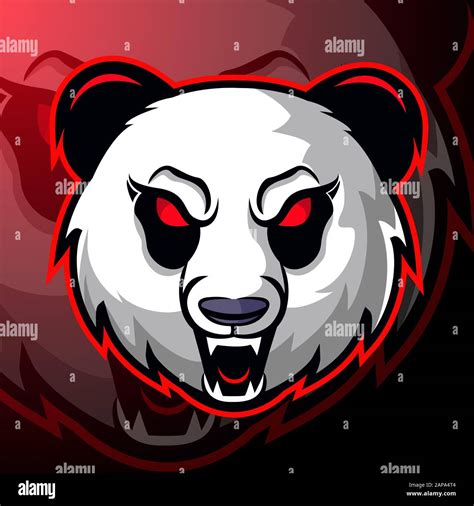 Visual Arts Drawing And Drafting Panda Bear Mascot School Team Head Face