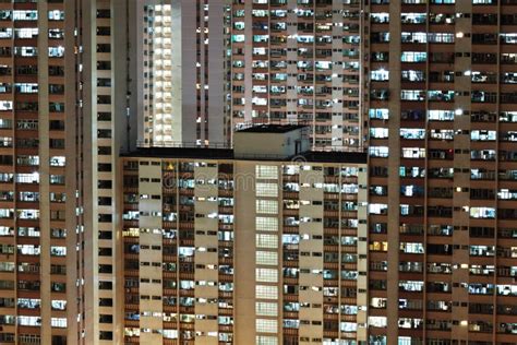 Apartment Building At Night Stock Image Image Of Home Flats 21398509