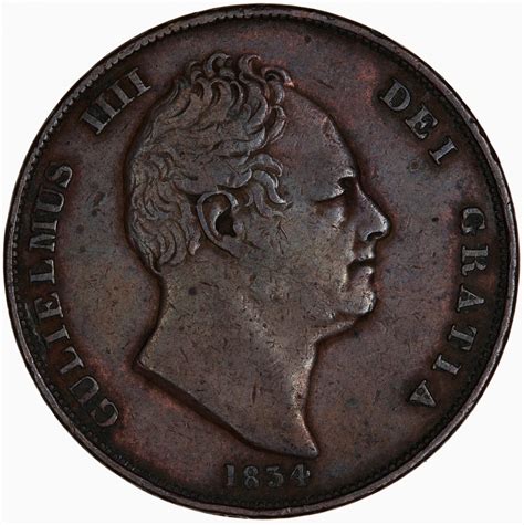 Penny 1834 Coin From United Kingdom Online Coin Club