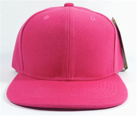 Kids Blank Jr Snapback Hats Wholesale Solid Hot Pink