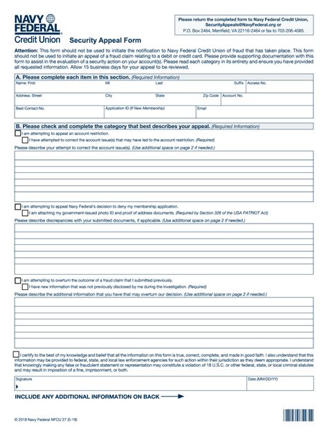 Navy Federal Appeal Form Fill Out And Sign Online Dochub