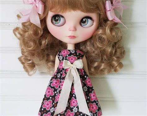 Neo Blythe Doll Simple Dress Flower Power Sleeveless Jumper Etsy Israel