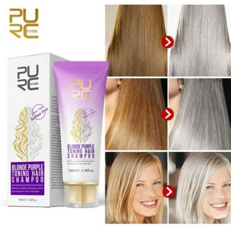 Blonde Purple Hair Shampoo Removes Yellow And Brassy Tones