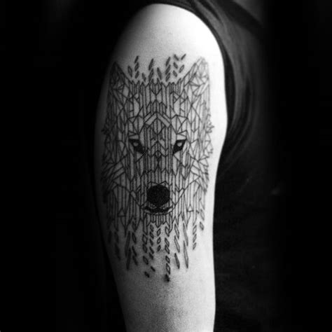 90 Geometric Wolf Tattoo Designs For Men Manly Ink Ideas Tattoos