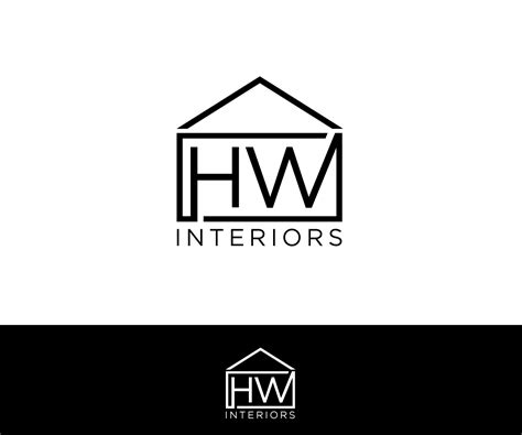 Upmarket Elegant Interior Logo Design For Hw Interiors By Sonym
