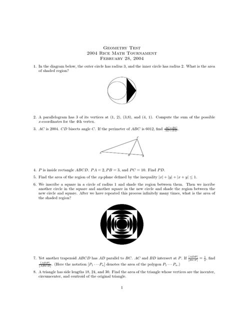 Rice Math Triangle Area