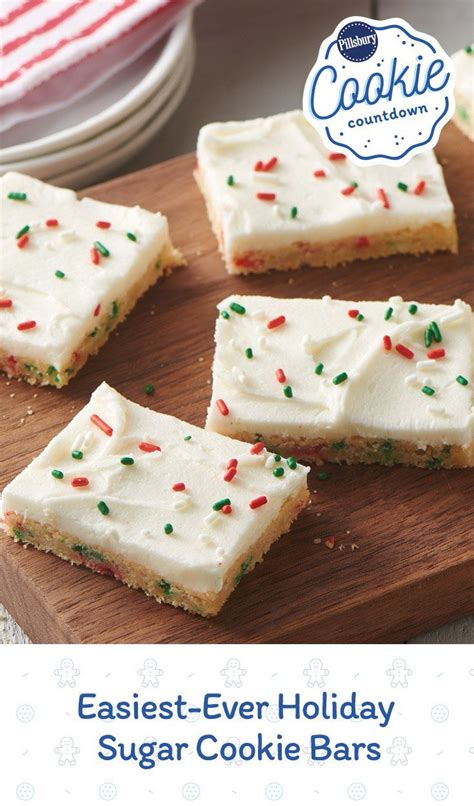 36 top sugar cookie recipes. Easiest-Ever Holiday Sugar Cookie Bars | Recipe | Sugar ...