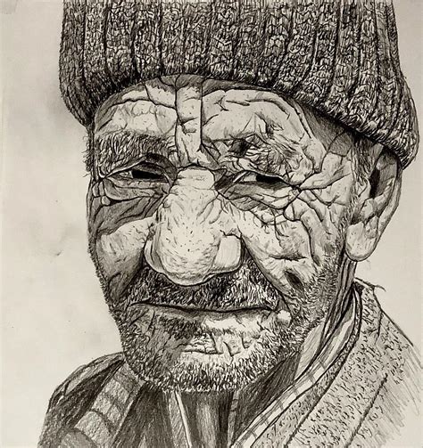 The Grizzled Man Drawing By Theodore Rodd Fine Art America
