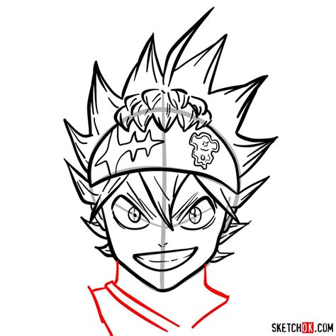 How To Draw Asta From Black Clover Anime Sketchok Easy Drawing Guides