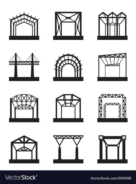 Metal Structures Icon Set Royalty Free Vector Image