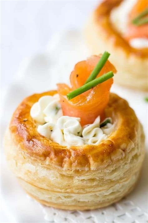 Cream Cheese And Smoked Salmon Vol Au Vents Lavender Macarons