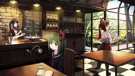 Cafe Anime Restaurant Background Bmp Park