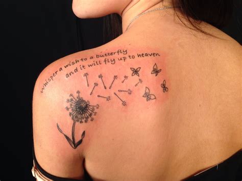 50 tattoo quotes & short inspirational sayings for your next ink. Dandelion Tattoo With Quote - CreativeFan