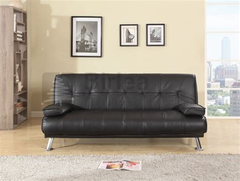 7200 Birlea Logan Black Faux Leather Sofa Bed 