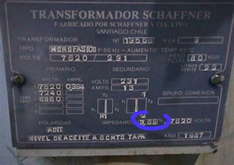 Electricidad Nuestra Reactancia Porcentual Tension De Cortocircuito O