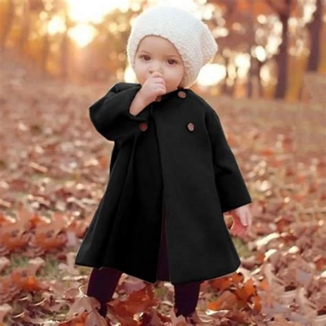 Coat For European Baby Girl Outerwear Wool Winter Kids Clothes 6 12 18