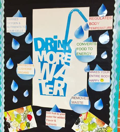 School Health Hydration Drink More Water School Nurse Office