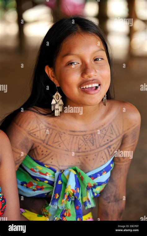Esilda Young Teenager Of Embera Native Community Living By The Stock