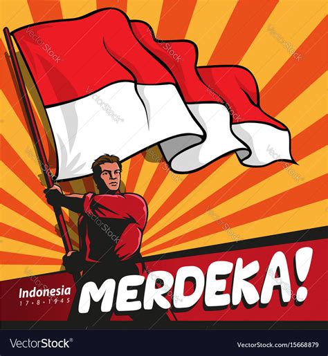 Indonesia Merdeka Royalty Free Vector Image Vectorstock
