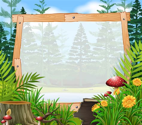 Border Template With Forest In Background 448112 Vector Art At Vecteezy
